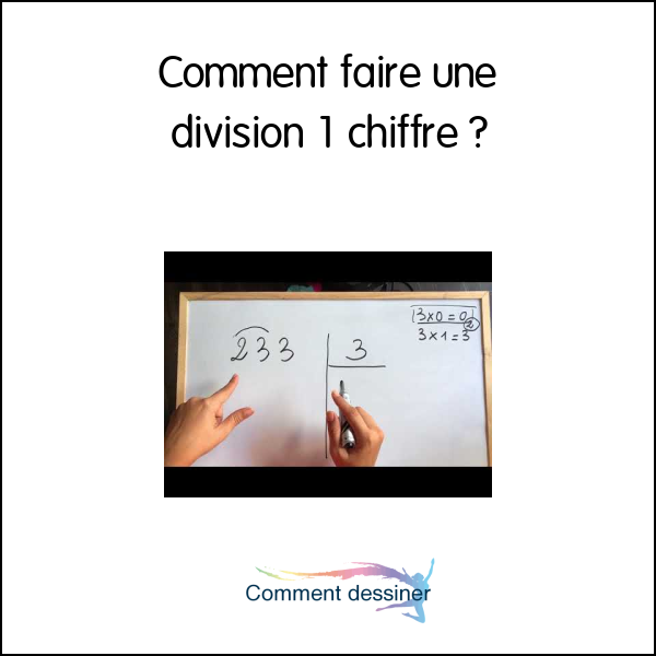 Comment faire une division 1 chiffre